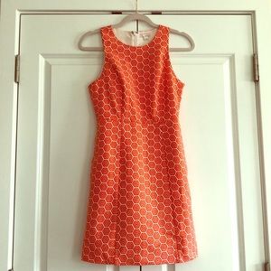 Gap size 0 orange pattern dress